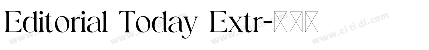Editorial Today Extr字体转换